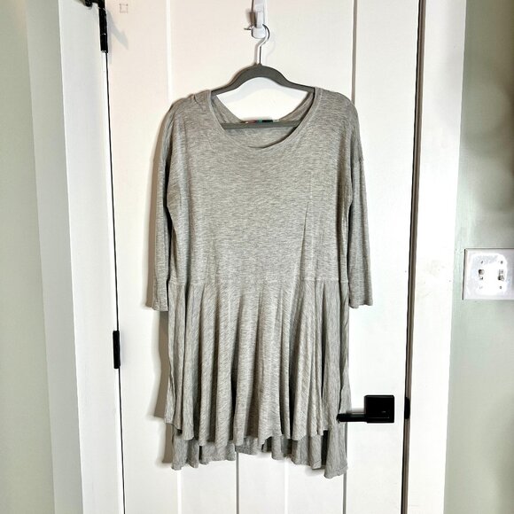 Free People Beach Milky Way Tunic Gray Oversized Flowy Bohemian Lightweight XS/S - Picture 1 of 5